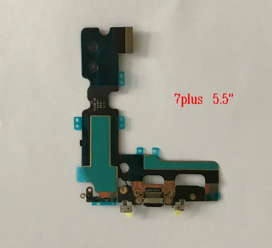 

50 шт./лот, новинка, для iPhone 7 Plus, 5,5 дюймов, зарядное устройство, порт для зарядки, док-станция, usb-разъем, гибкий кабель, аудио лента с принтом Jack