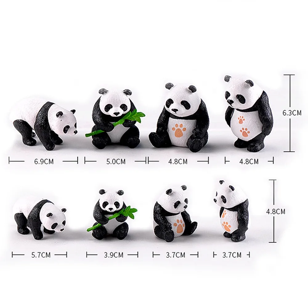 OOTDTY 1 Pc Miniature Resin Pandas Garden Plant Flower Pot Bonsai Dollhouse Decoration Style Random OOTDTY 1 Pc Miniature Resin Pandas Garden Plant Flower Pot Bonsai Dollhouse Decoration Style Random