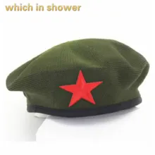 Который в душ трикотажные капитан крышка для женщин вечерние Косплей береты женский крючком Военные Шляпы звезда плоская крышка Casquette темно- крышка