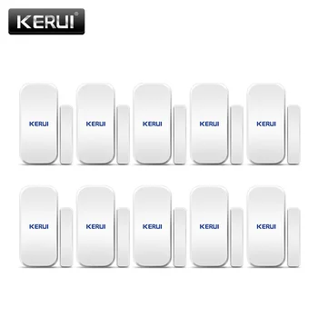 

Free shipping 10PCS/LOT KERUI Intelligent Wireless Door Gap Window Magnetic Sensor Detector 433MHz For W20 W193 W18 Alarm System