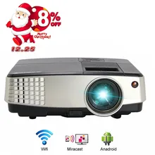 CAIWEI Home Theater Movie LCD LED Projector 1080p HD Android Backyard Portable Video Game HDMI USB Beamer for Smartphone TV PC
