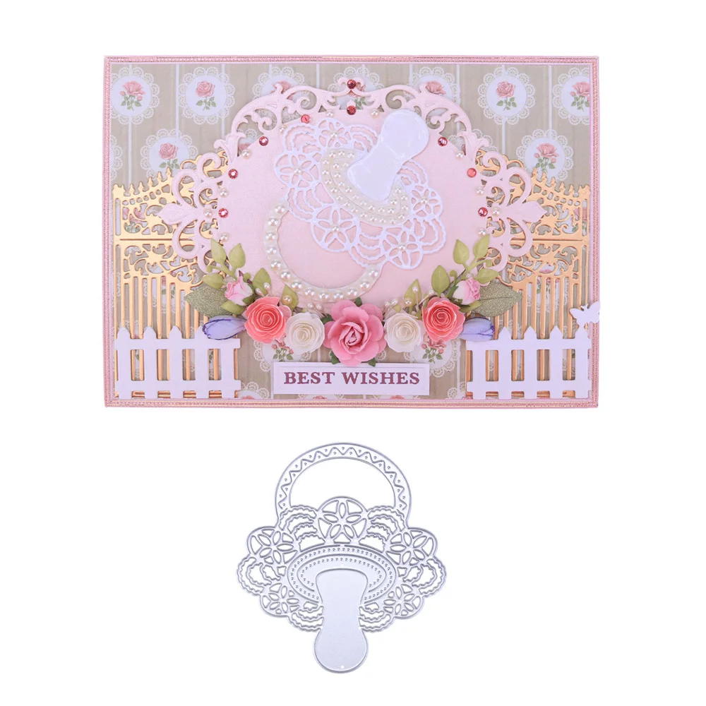 

New Pacifier Nipple Design Metal Cutting Dies Stencil for DIY Scrapbooking Photo Album Embossing Baby Cards Decorative Crafts