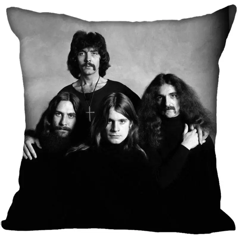 На заказ, черный SABBATH, квадратный чехол для подушки, на заказ, на молнии, для спальни, для дома, чехол для подушки, 1 шт., на заказ, 40x40 см