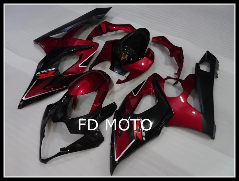Motorcycle black red Injection ABS Plastics Fairing kit for SUZUKI GSXR1000 2006 2005 K5 gsxr1000 05-06 1 | Автомобили и