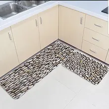 2 шт. кухонные подстилки И КОВРИКИ НАБОР булыжников Pebble Road домашний декор Нескользящая зона бегун входной коврик