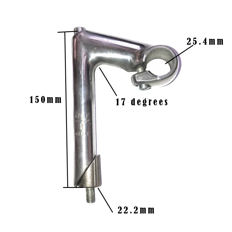 Вынос руля для шоссейного велосипеда 25,4 мм 22,2 мм, вилка с фиксированной передачей, вынос руля для велосипеда rerto, вынос руля для велосипеда - Цвет: Sliver 25.4 mm