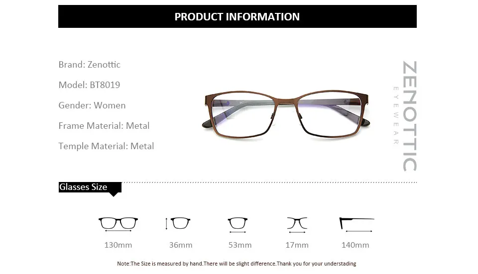 ZENOTTIC оправа из сплава, очки по рецепту, оправа для женщин, очки с металлической оправой, оптические очки для близорукости, дальнозоркости
