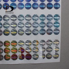 Оригинальные наклейки с голограммой, 15 мм, круглые противоподдельные лазерные наклейки, одноразовое использование, только 1000 шт./партия