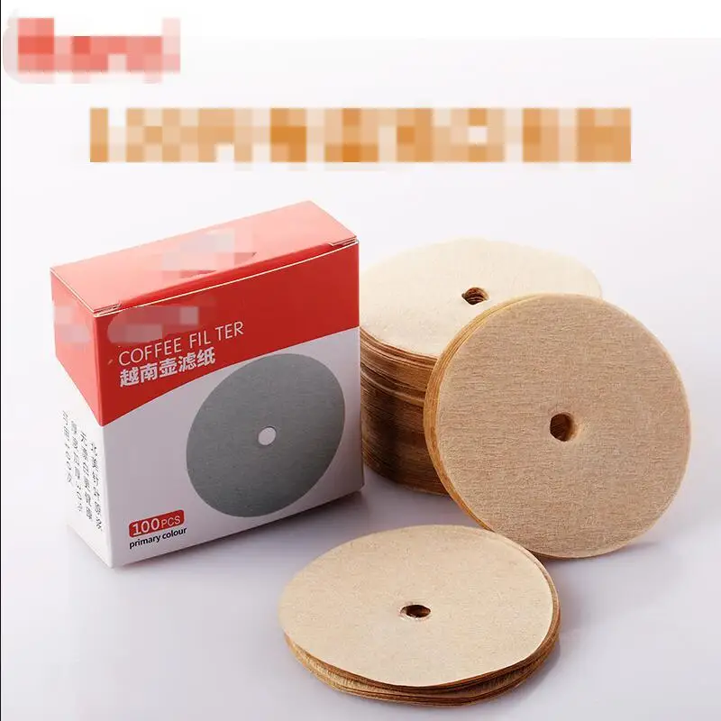 

Hot Selling Newest Coffee Filter Paper Drop Pot Vietnamese Coffee Pot Filter Paper Raw Wood Pulp Trumpet Filter Paper 100 Sheets