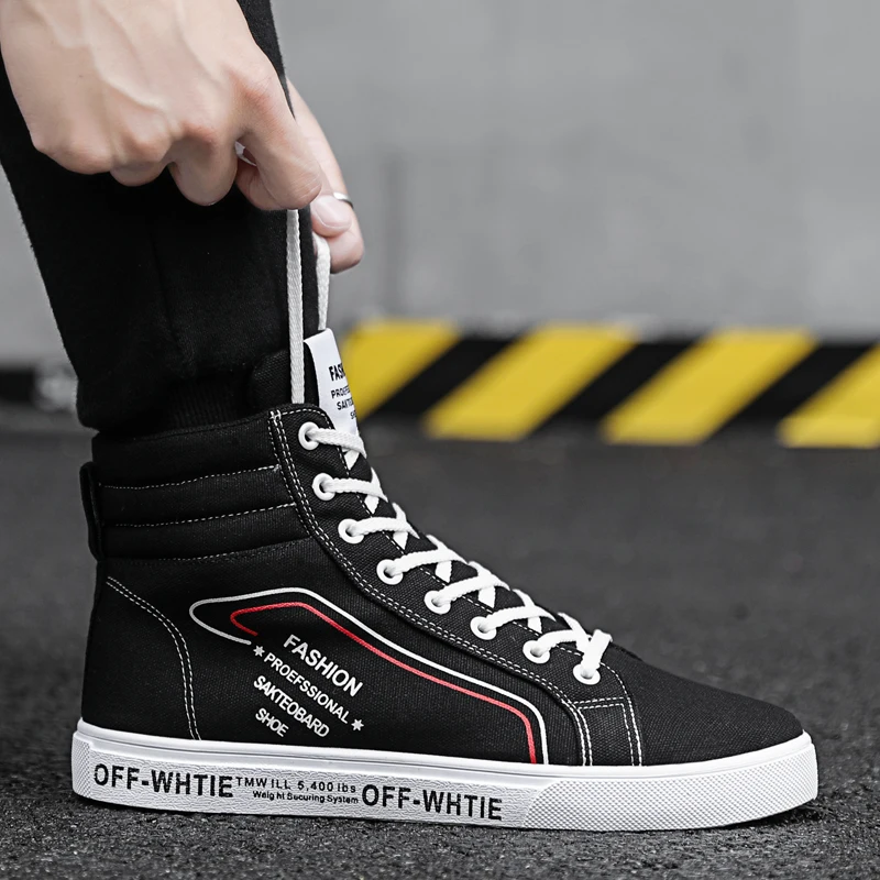 Plein Chaussures Mode Épais 2019 Planche Jeunes Haute gris Air Roulettes rouge Pour En Toile Nouvelle Plat Aider Tendance Étudiant Noir De À Hommes Coton Casual zFqzx4A