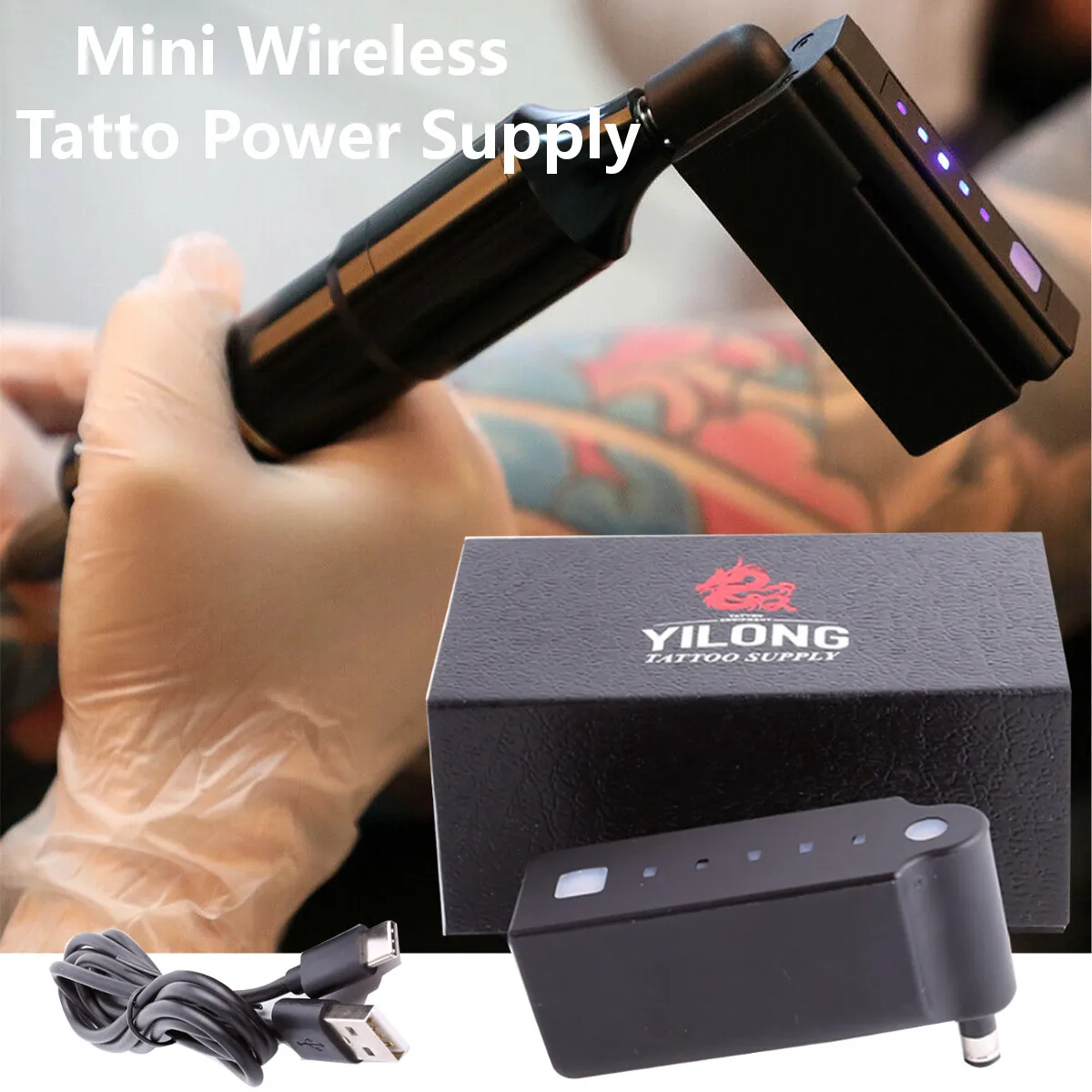 

2000mA RCA DC Connection Available Tattooing New Wireless Mini Tattoo Power Supply Permanent Makeup Equipment