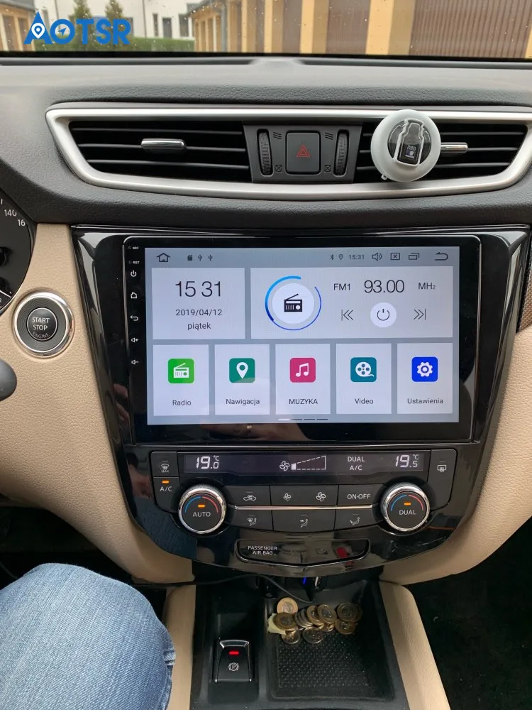 Top 2 din Android 9.0 4+32GB Car Radio Multimedia No DVD Player For Nissan X-trail/Qashqai 2013-2019 GPS Map Navigation Stereo 3
