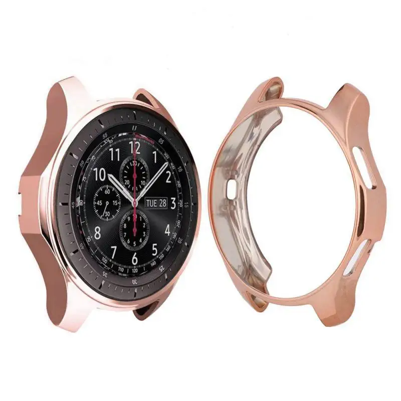 rose gold 42mm S3 Смарт-часы защитная рамка ремешок мягкий ТПУ крышка внутренняя оболочка защитный чехол для samsung Galaxy Watch - Цвет: rose gold 42mm