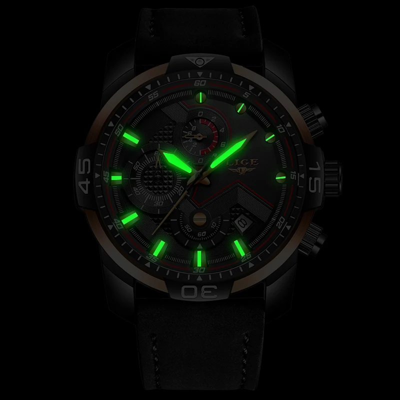 Мужские Роскошные спортивные кварцевые часы Chronograrp из высокопрочного