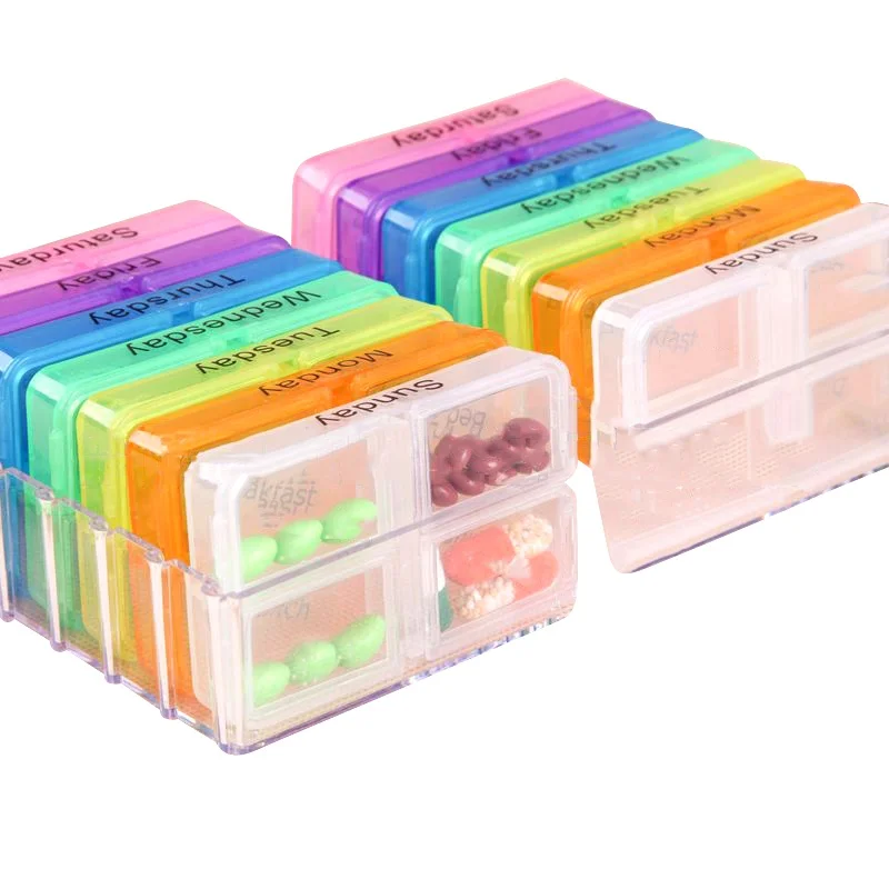 

Creative Tablet Sorter Dispense Container Daily Pills holder Case Organize Weekly Pill Cases Medicine Storage box for 7 Days