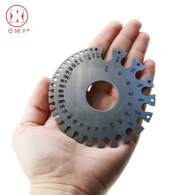 OMY 0 36 Round Wire Gauge Weld Diameter Gauge Welding Inspection Stainless Steel Inch AWG Gauges