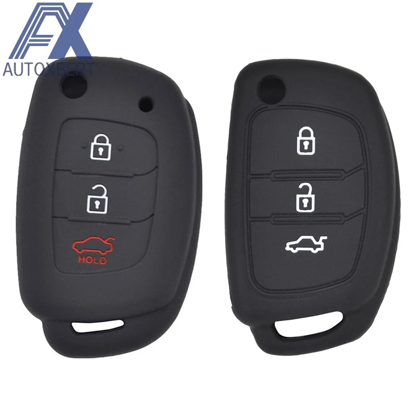 AX для Hyundai Elantra Tucson i40 i20 i10 iX35 iX45 Creta Santa fe H 1 / i800 силиконовый чехол ключей с