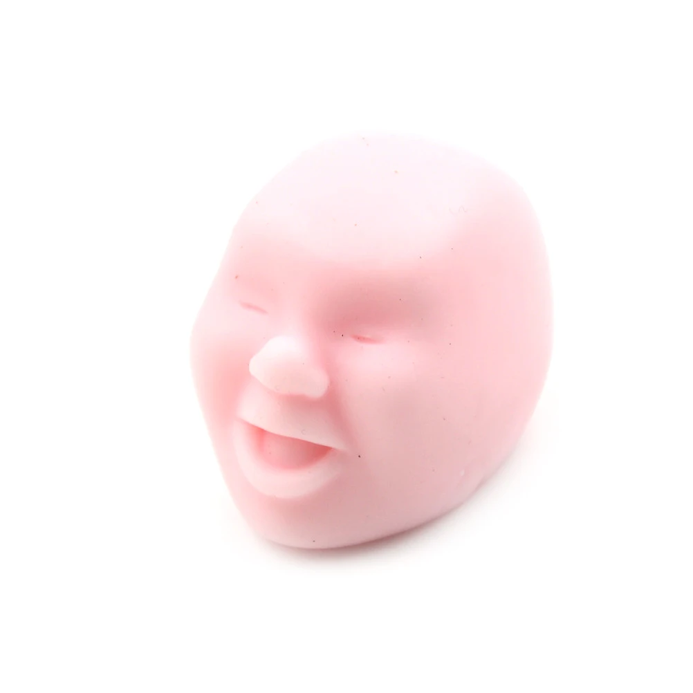 Антистрессовая мягкая игрушка, человеческое лицо, игрушки Vent Ball Squeeze Squishe, гаджет, антистресс, мяч, шутки, забавные игрушки для детей - Цвет: Розовый