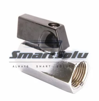 

Free Shipping 10PCS 1/8'' Bsp Female x Female nickel plated brass mini Ball Valve