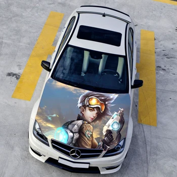 

135*150cm DIY Creative Waterproof HD Inkjet Head Sticker Engine Hood Stickers Car Accessories Waterproof Protective Change Film