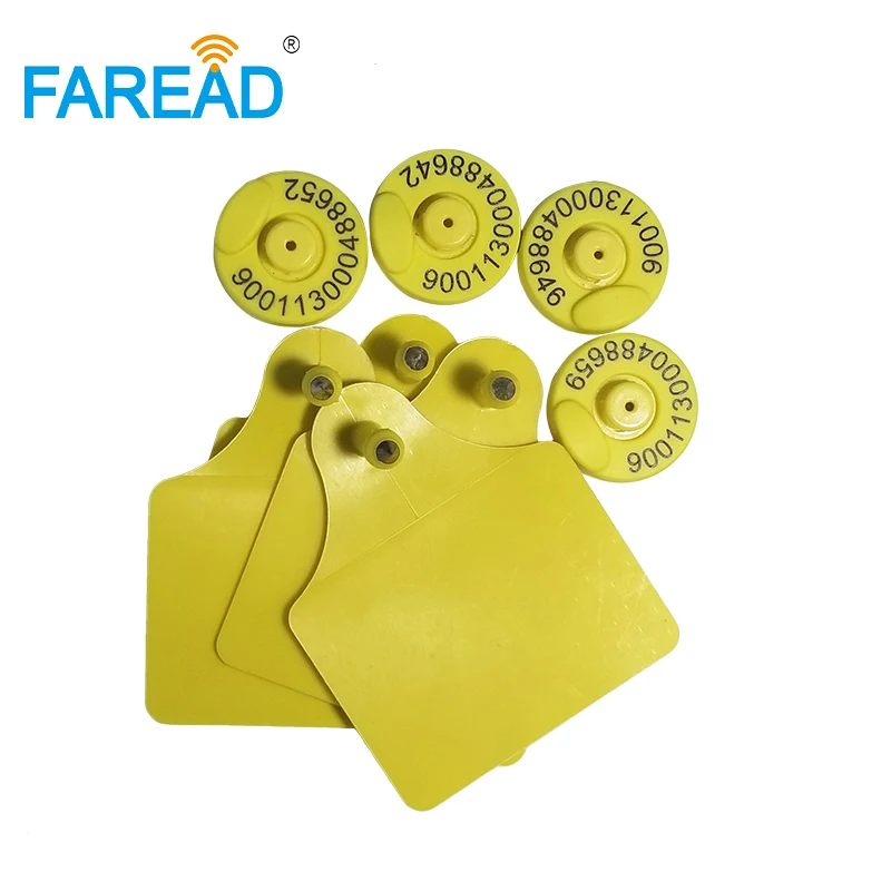 

x100pairs 134.2KHz ISO11784/5 RFID animal ear tag for animal identification visual tag FDX-B 134.2khz frequency Sheep cow pig