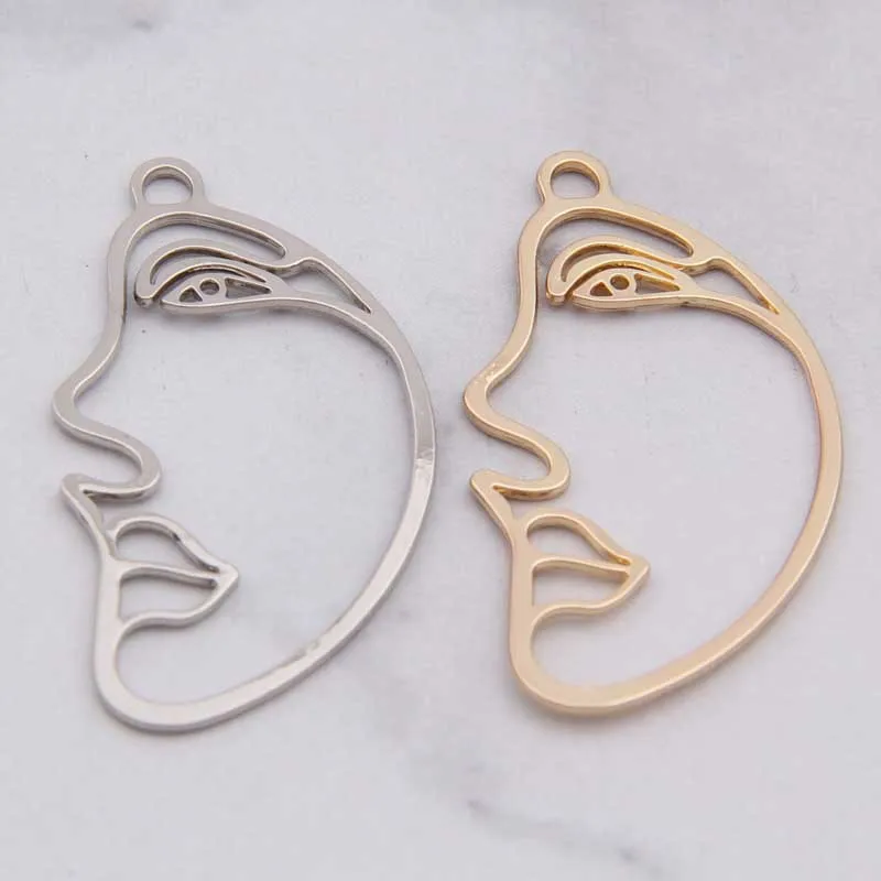 Natural Moonstone Rose Quartz Gold Plated Mattel Finish Tamble Connector DIY