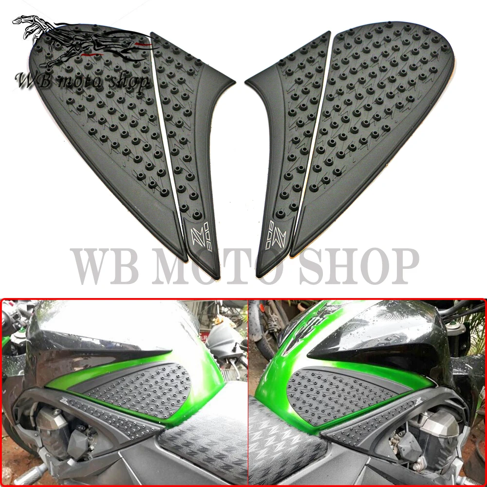 Anti Slip Sticker Motorcycle Carbon Fiber Tank Traction Pad Side Knee