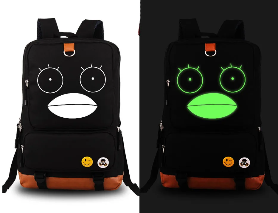 

New GINTAMA Silver Soul Sakata Gintoki Backpack Anime Okita Sougo Elizabeth Canvas Student Luminous Schoolbag Unisex Travel Bags