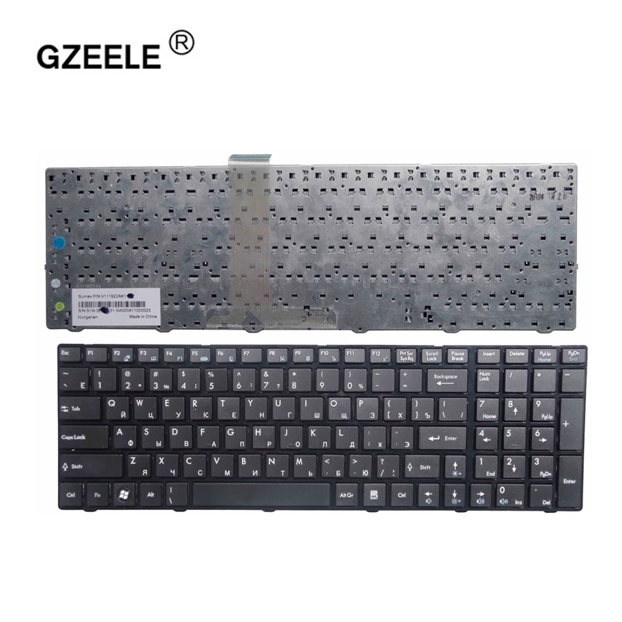  GZEELE Russian Keyboard For MSI A6200 CR620 CX705 S6000 MS-1681 MS-1736 CX705 MS16GB MS16GA black R