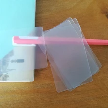 100 шт оптом 85,5*54 мм прозрачный ПВХ пластиковая визитка матовая пустая Именная Карта