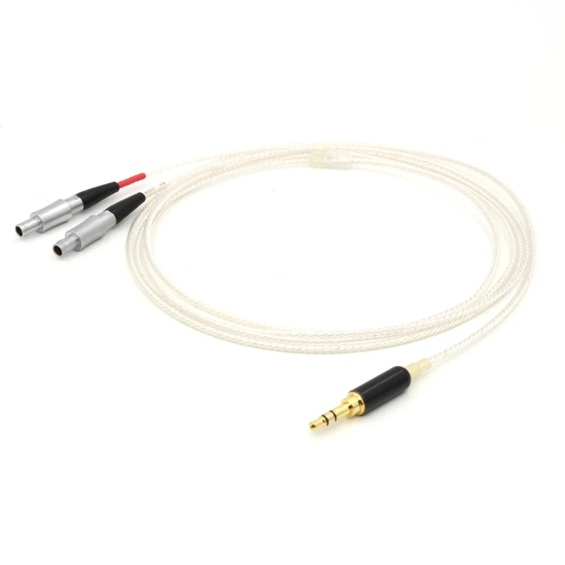 Free shipping 3 5mm Silver plated 99 998 5N OFC Cable For HD800 Headphone Earphone cable