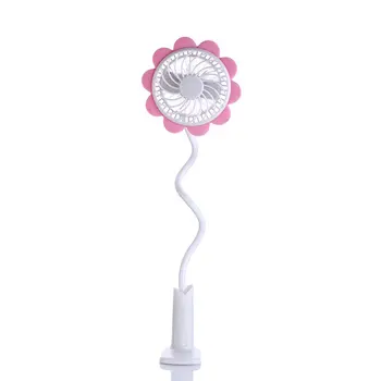 

Portable Sun Flower Clip Fan Flexible Baby Car Usb Charging Clip Fan Student Dormitory Small Table Fan