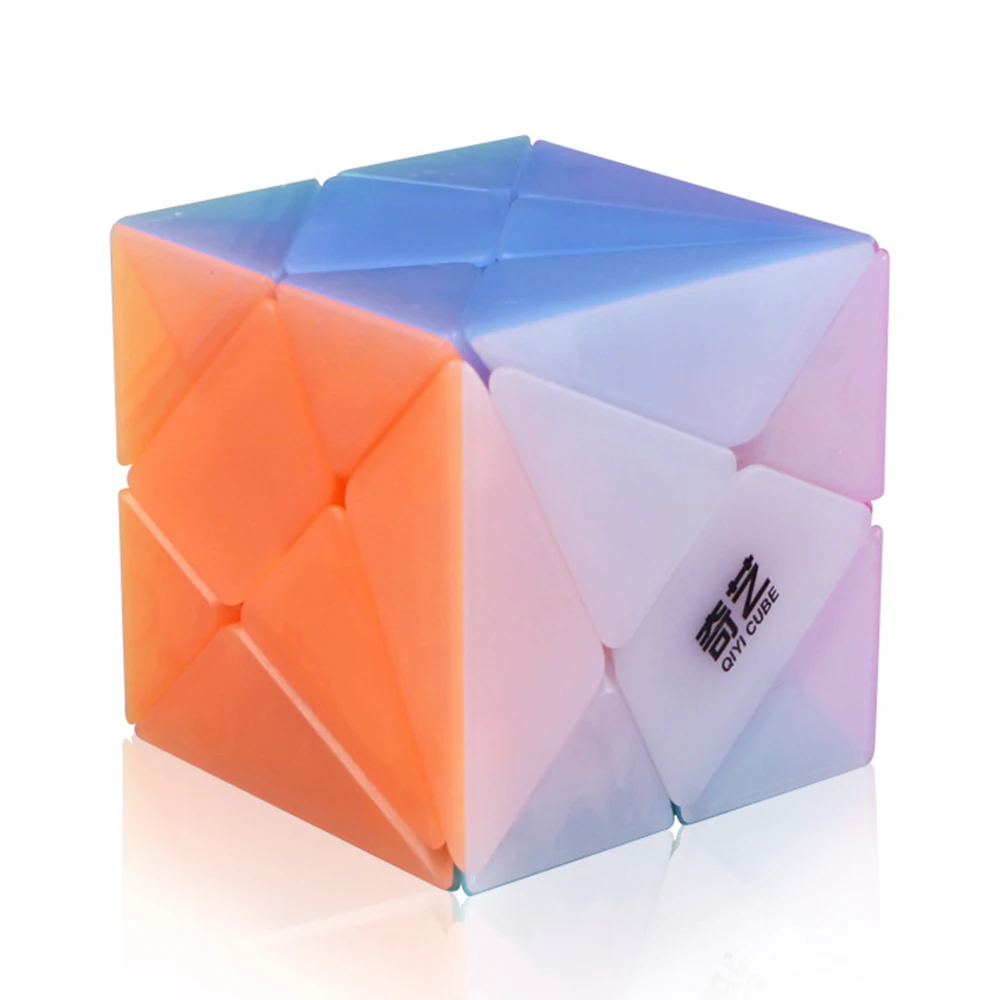Qiyi MoFangGe Jelly Color Fluctuation Jin'gang Skew Speed Magic Cube Puzzle Children Kids Educational Toys Christmas Gift yongjun fluctuation jin gang skew magic cube axis speed puzzle cubes educational toys for kids children
