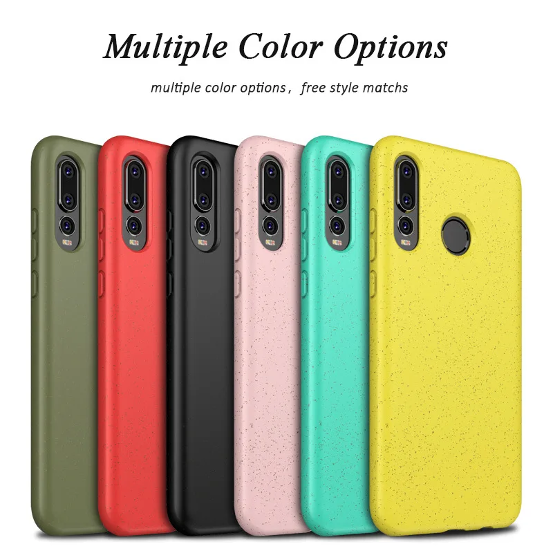 Cute Straw Pattern Candy Color Soft Silicone Cellphone Case Cover for Huawei P30 Pro P30Lite Mobile Phone Shell Accessories