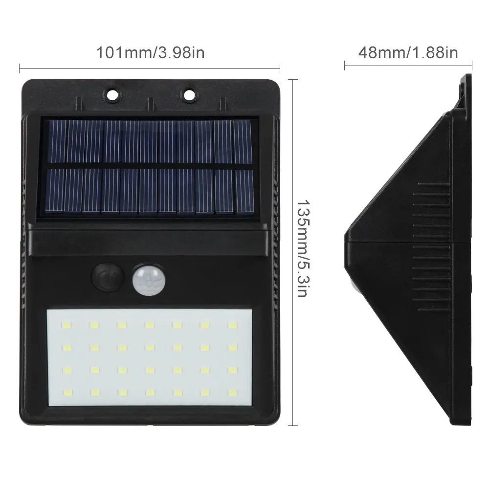 T-SUNRISE 28LED наружный настенный светильник с разделяемой солнечной панелью водонепроницаемый IP64 садовые солнечные лампы