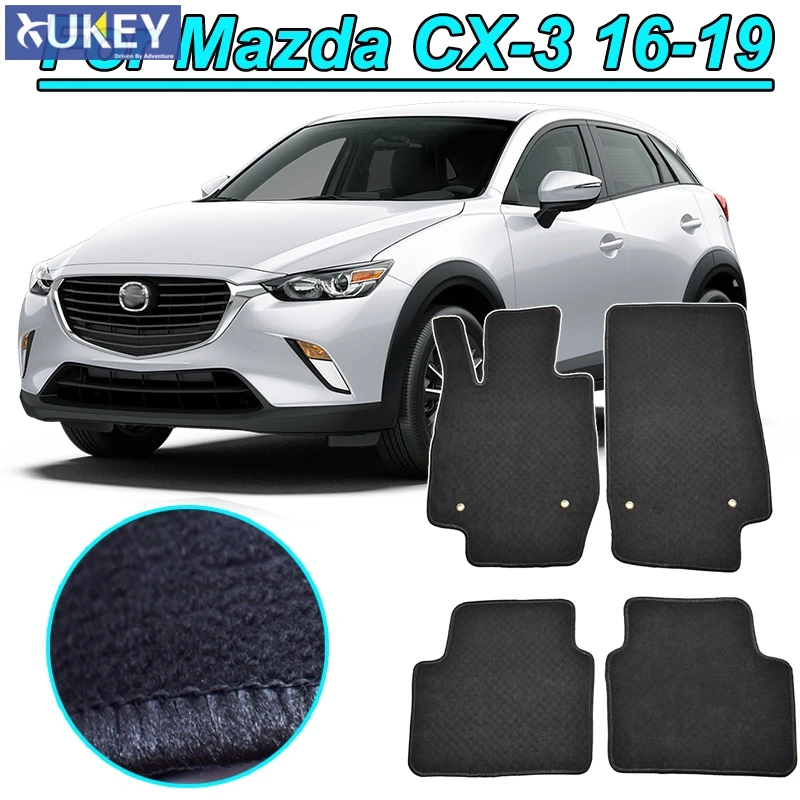 Для Mazda CX-3 CX3 LHD пользовательские автомобильные коврики ковер Авто Интерьер нейлон и каучук подкладка