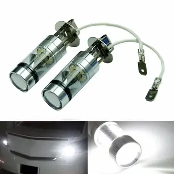 

Kongyide 2 Pcs 100W H3 LED bulb 20 SMD Car Fog light 12V ~ 24V 360 Degrees White a14APR16