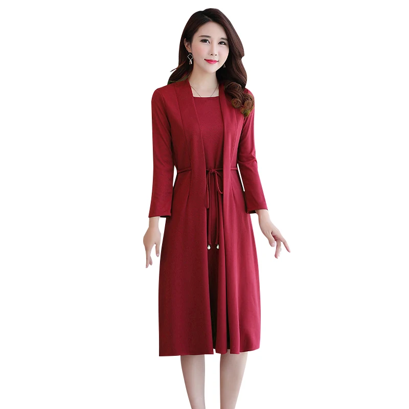 

Fashion Women dress Autumn Long Sleeve Buttons office Business Dress O-neck Ladies party Dresses plus size Dress Elegant Vintage