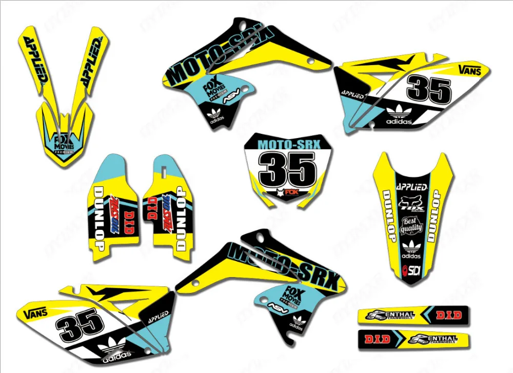 Графические наклейки, наклейки для мотокросса MX для SUZUKI RMZ250 250 2010