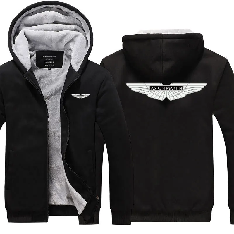 

Men's jackets Asia Size Winter Autumn Male Thicken Aston Martin sweatshirt Coats Casual Outwear Men Brand Clothing