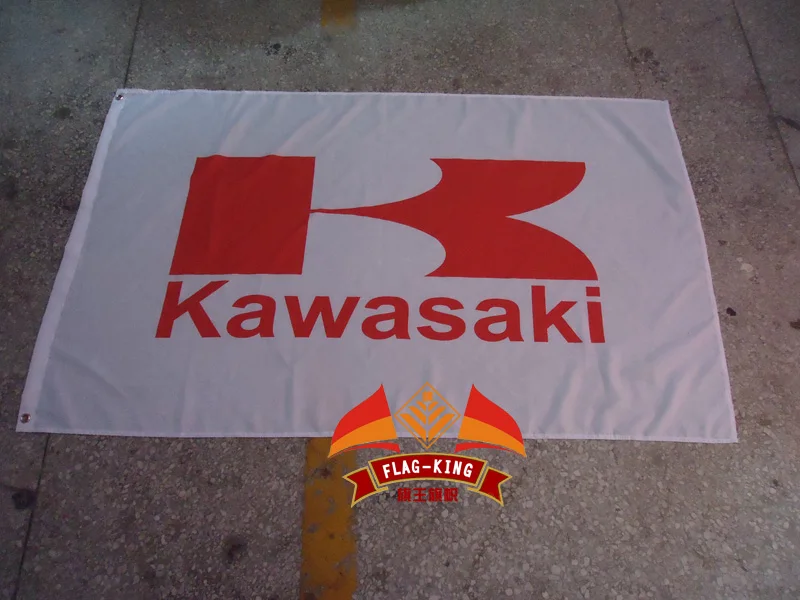 Флаг гоночной команды kawasaki баннер клуба 90*150 см фирменный флаг из полиэстера | Дом