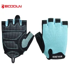 BOODUN профессиональные спортивные перчатки для мужчин и женщин, бодибилдинг, фитнес с половиной пальца, перчатки, Нескользящие, для тяжелой атлетики, спортивные тренировочные перчатки