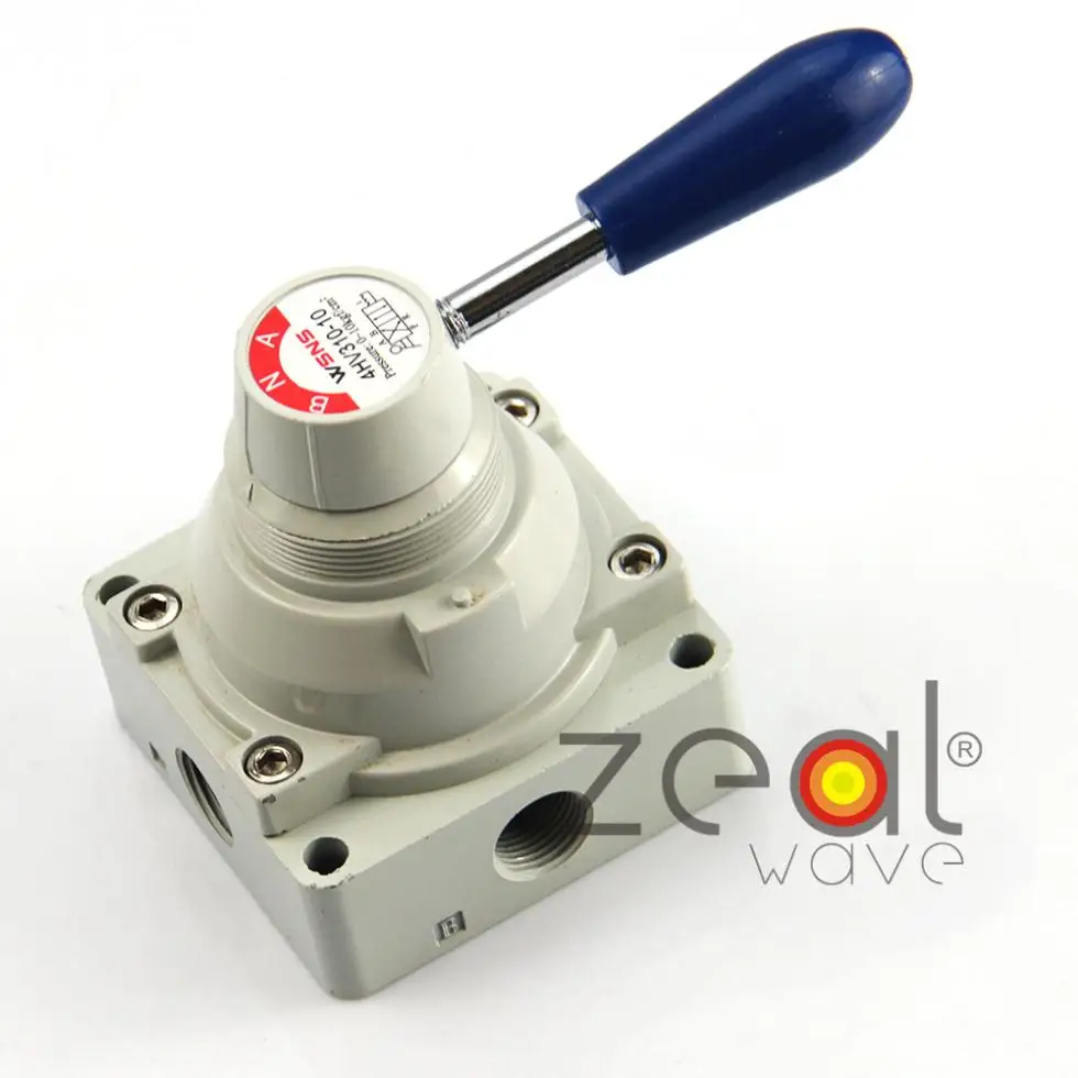 Pneumatic 3/8" 3 Positions 4 Ports Air Hand Manual 4HV330 10 Switching