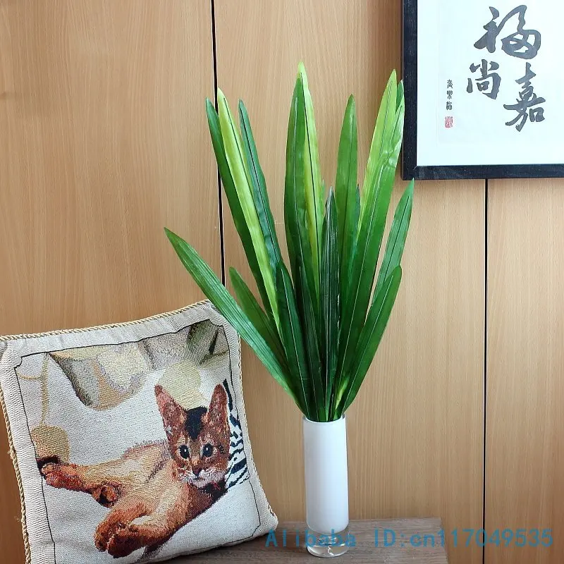 1PCS Artificial long Green Leaves Plant Home Decoration F17in