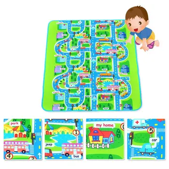 

Fashion Children Play Mats City Road Pattern Moisture-proof Carpet Baby Kids Game Crawl Mat Outdoor Picnic Camping Rugs S7JN