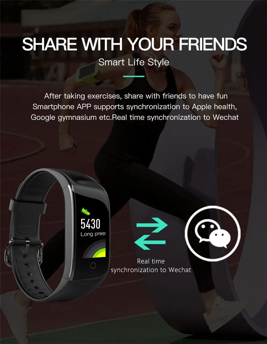 ASKMEER S4 Smart Wristband Bracelet IP68Waterproof Multi Sport Mode Smart Fitness Tracker Color Screen Dynamic Smart Health Bracelet (8)