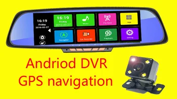 

Car Camera Recorder Rearview Mirror DVR 6.86" 1080P Android Smart System GPS Navigation Dual Lens Front Rear Detection Night Vis