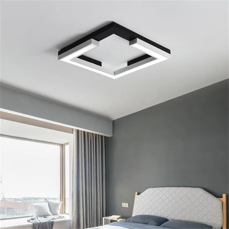 Plafon minimalismo Praça led luzes de teto Modernas levaram para sala
