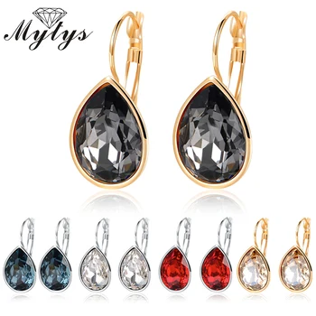 

Mytys Crystal Water Drop Earring For Women Multi Color Crystal Earrings GP CE201 CE202 CE203 CE204 CE205