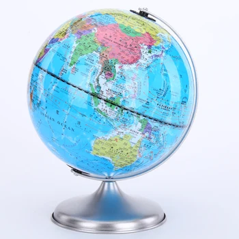 

Zhicheng 20cm HD English student Globe metal base study of children's birthday gift ornaments